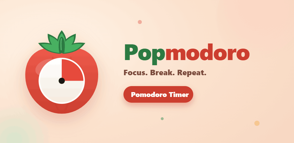Popmodoro: Focus Timer — a calm Pomodoro focus and break timer that grows your streak, one tomato at a time